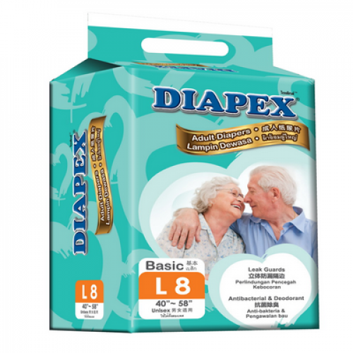 DIAPEX BASIC ADULT DIAPER L8 1X8S