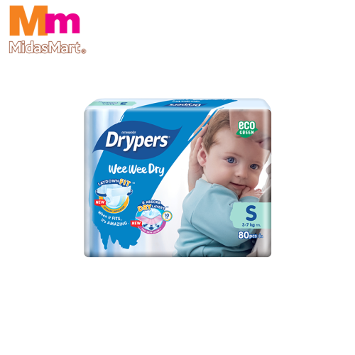 DRYPERS WEE WEE DRY MEGA PACK - SIZE S (80'S)