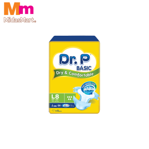 DR. P BASIC ADULT DIAPERS LARGE (8 PIECES)
