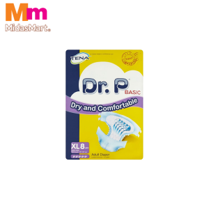 DR. P BASIC ADULT DIAPERS EXTRA LARGE (8 PIECES)