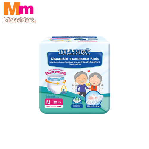 DIAPEX ADULT DIAPER PANTS MEDIUM (10 PIECES)