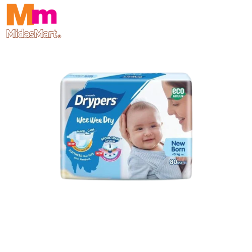 DRYPERS WEE WEE DRY MEGA PACK NEWBORN (80'S)