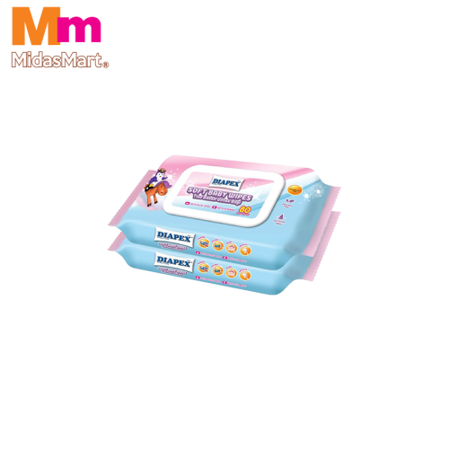 DIAPEX SOFT BABY WIPES - TWIN PACK (2X80'S)