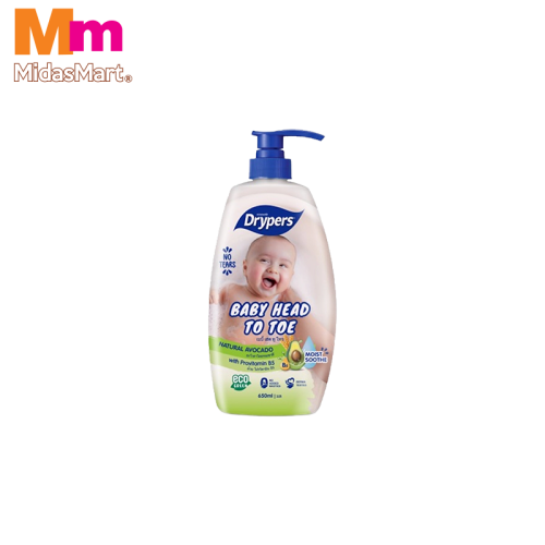 DRYPERS BABY HEAD TO TOE WASH - AVOCADO (650ML)