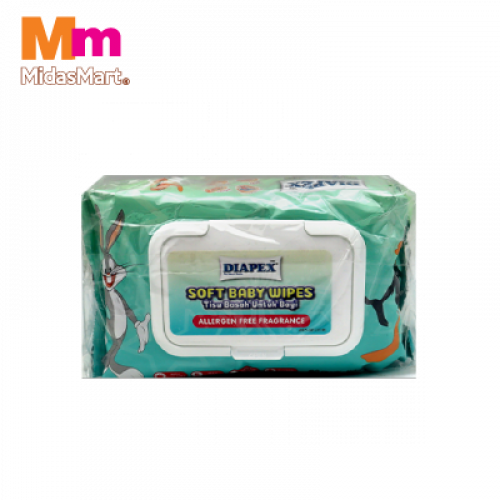 DIAPEX SOFT BABY WIPES W/FRAG 1X2X80'S