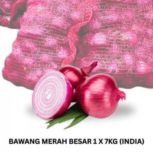 BAWANG MERAH BESAR INDIA BIG RED ONION 7KG