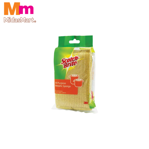 SCOTCH-BRITE ALL PURPOSE METALLIC SPONGE - GOLD (2'S)