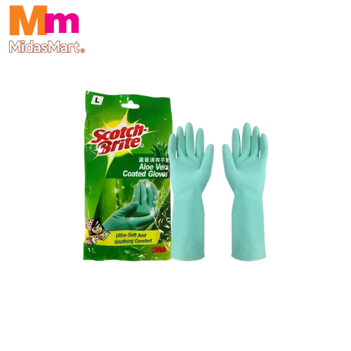 SCOTCH-BRITE ALOE VERA GLOVES - SIZE L