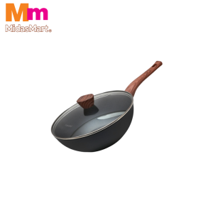 FUKURO KANZEN FORGED NON-STICK WOK PAN WITH LID 28CM (HH3010)