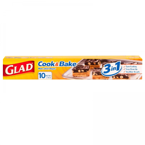 GLAD COOK & BAKE PAPER 10M