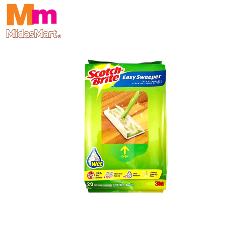 SCOTCH-BRITE EASY SWEEPER WET WIPES (20'S)