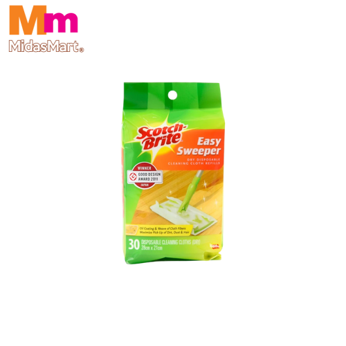 SCOTCH-BRITE EASY SWEEPER DRY DISPOSABLE - REFILL (30 SHEETS)