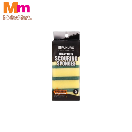 FUKURO HEAVY DUTY SCOURING SPONGES - 5'S (ZHH2000)