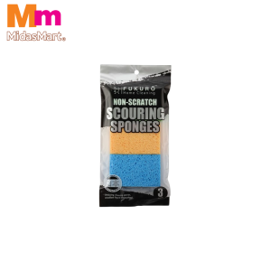 FUKURO NON-SCRATCH SCOURING SPONGES - 3'S (ZHH2006)