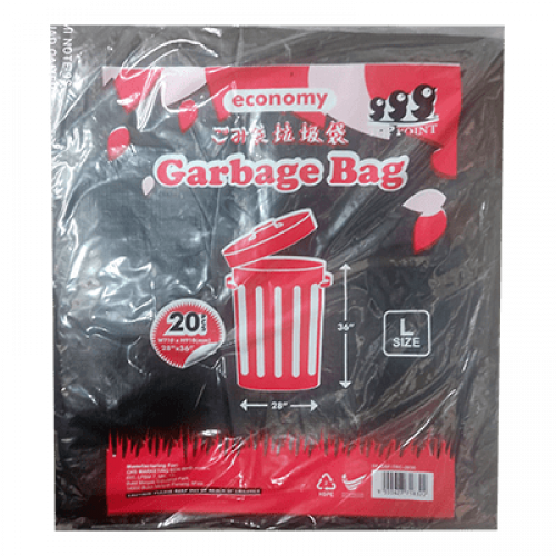 TP-GBF-TRC-2836 28X36X 20PCS FLATGARBAGE BAG-BLACK