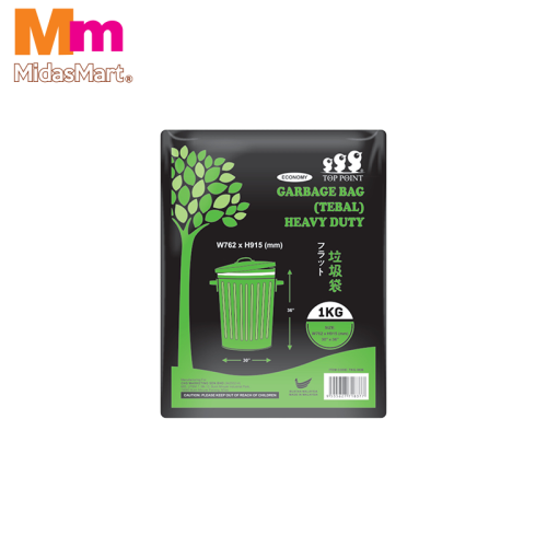 TOP POINT FLAT GARBAGE HEAVY DUTY BLACK - 1KG (30IN X 36IN)