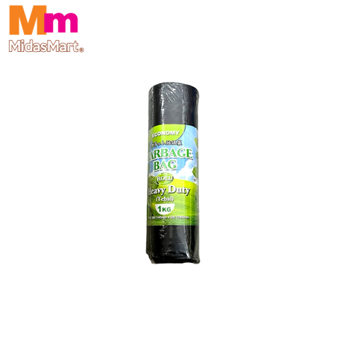 TOP POINT ROLL GARBAGE BAG BLACK - 1KG (45IN X 51IN)