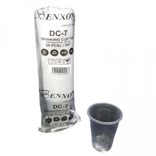 BENXON PP CUP CLEAR/WHITE/CLR 7 OZ DC-7 200ML 50'S