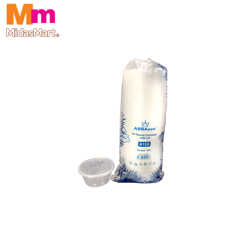 ABBAWARE CONTAINER WITH LID A12A - 380ML (50'S)