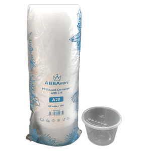 ABBAWARE CONTAINER W/LID A20 [600ML]   50'S