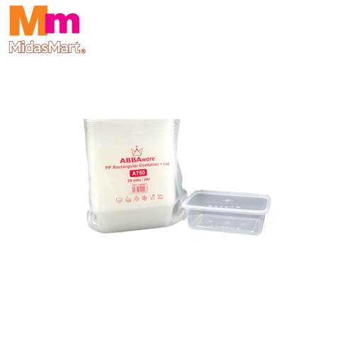 ABBAWARE CONTAINER WITH LID A750 (50'S)