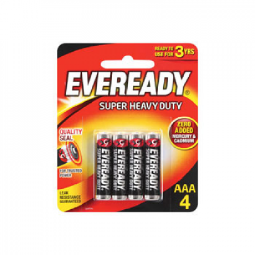 EVEREADY SUPER HEAVY DUTY AAA 4PCS 1X4'S