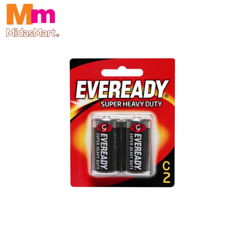 EVEREADY SUPER HEAVY DUTY C BATTERIES (2'S)