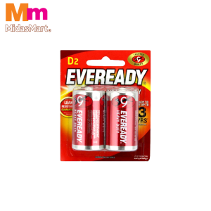 EVEREADY SUPER HEAVY DUTY D BATTERIES (2'S)