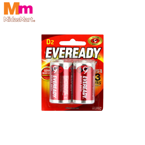 EVEREADY SUPER HEAVY DUTY D BATTERIES (2'S)